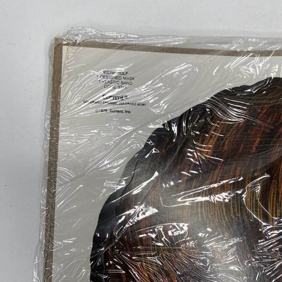 Vintage New Werewolf Cardboard Mask Kit Halloween 1979 Current Die Cut Old Stock - Picture 4 of 5